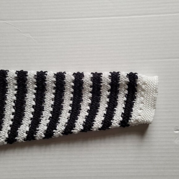 Dana Buchman sweater black and white striped plus size XL pull over v-neck loose - Picture 13 of 13